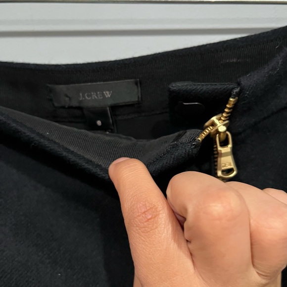 J crew skirt Wool black zip up pencil skirt - Picture 5 of 8